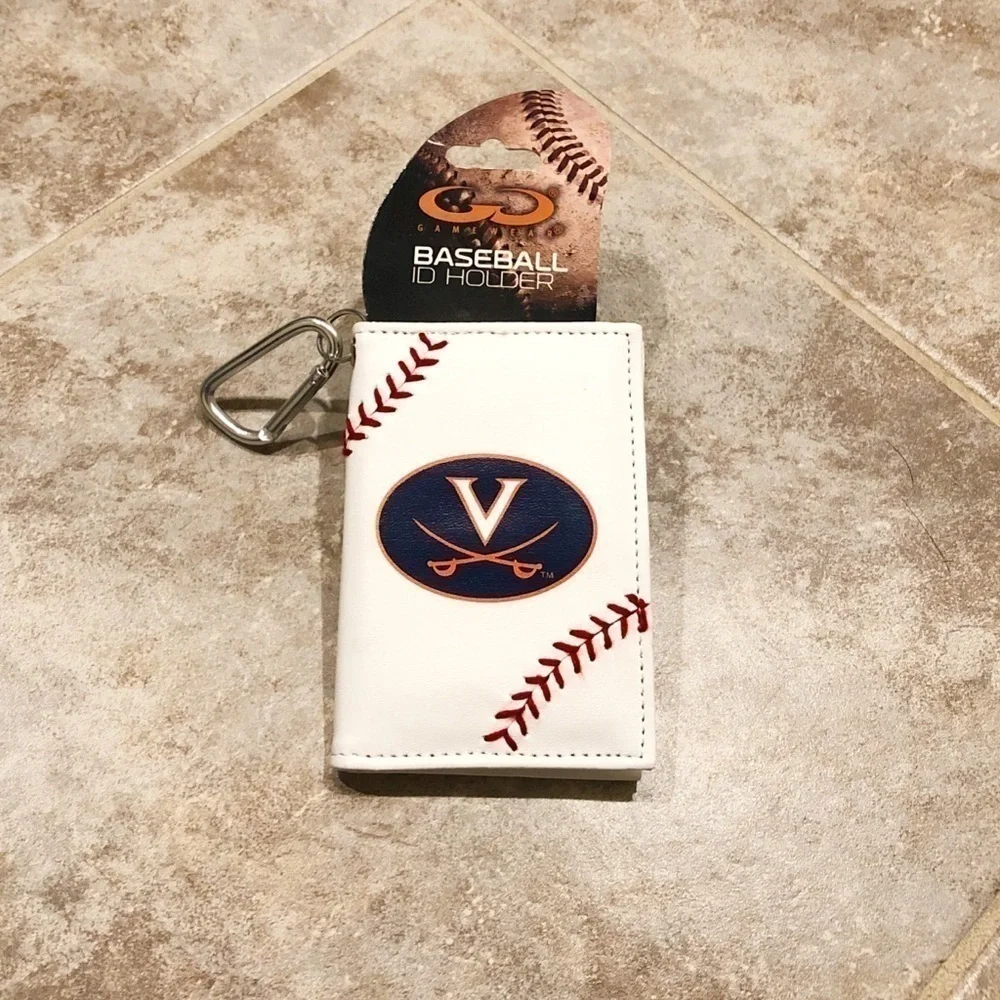 🆕 UVA Cavaliers NCAA leather baseball wall…